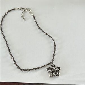 Brighton Silver Floral Pendant Necklace
